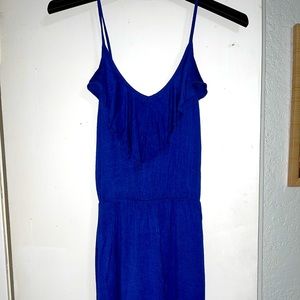 Spaghetti Strap Blue Dress